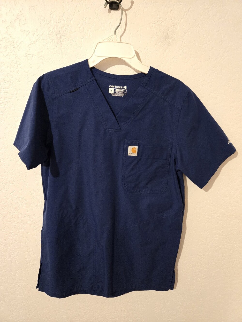 Carhartt Women's Navy V-Neck Work Scrub Top